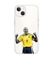 Iphone 14 Plus Uyumlu Ronaldo Nazario Futbol Tasarımlı Şeffaf Telefon Kılıfı