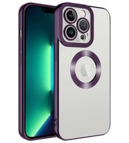iPhone 11 Pro Kılıf Köşeleri Renkli Şeffaf Kamera Korumalı Silikon Luxury Kapak (Lacivert)