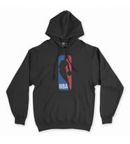 NBA Logolu  Siyah Kapşonlu Sweatshirt Hoddie