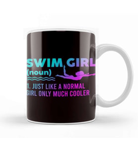 Swim Girl Definition Swimmer Swimming Water Sport Instructor Kupa Bardak Porselen