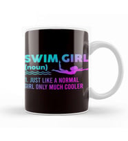 Swim Girl Definition Swimmer Swimming Water Sport Instructor Kupa Bardak Porselen