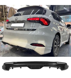 Fiat Egea HB Arka Ek Difüzör Siyah Plastik 2015 2017 2018 2019 2020 2021 Arka-difizör-bodykit-ek