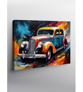 Kanvas Tablo Retro Araba