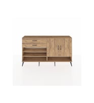 Arges Konsol 4 Raflı 2 Çekmeceli 2 Kapaklı 176x30x99 Çam-Çam