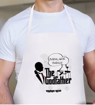BK Gift Kişiye Özel Babaların Babası Tasarımlı Beyaz Mutfak Önlüğü-3