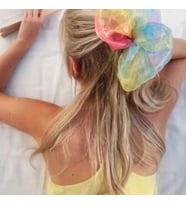 Renkli Büyük Boy Scrunchie Lastik Toka