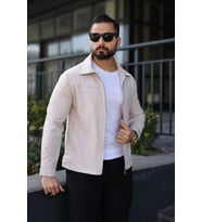İnce Yazlık Astarlı Basic Keten Ceket