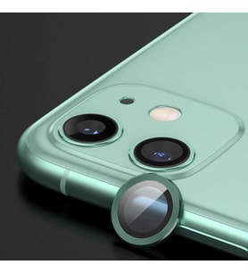 Uyumlu Model Apple iPhone 11 Kamera Lens Koruyucu Çerçeveli Koruyucu CL-07 (Koyu Yeşil)