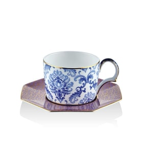 LAMEDORE TEA DELİGHT ÇAY FİNCANI PRUSSİAN BLUE BLOOMİNG BAROQUE 1 ADET