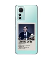 Xiaomi Mi 12 Lite Uyumlu Hannibal Lecter Minimalist Poster Desenli Şeffaf Telefon Kılıfı
