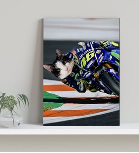 Evcil Dostlara Özel MotoGP Tasarımlı Portre Kanvas Tablo-2