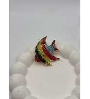 Vip Gold Renkli Balık Broş - 26brs26