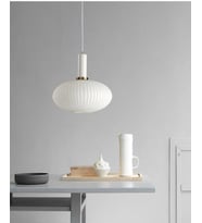 Rsylight Rustik Dekoratif Metal Modern Beyaz Opal  Camlı Tekli  Avize