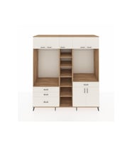 Kronos Dolap 11 Raflı 4 Çekmeceli 2 Askılı 220x59x243 Çam-Aytaşı/Aytaşı