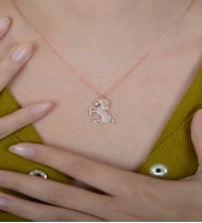 925 Ayar Rose At Figürü Kolye Kadın Gümüş Kolye