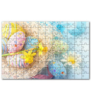 Cakapuzzle Rengarenk Boyalı Süslü Sürpriz Yumurtalar Puzzle Yapboz MDF (Ahşap) (120 Parça)