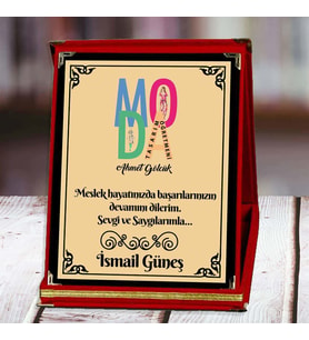 Moda Tasarım Öğretmeni Baskılı Plaket (1. Tasarım)  Kişiye Özel (Kırmızı)