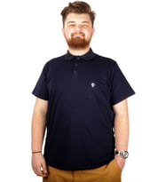 Mode XL Büyük Beden T-shirt Polo Cep Sup Basic 21557 Lacivert
