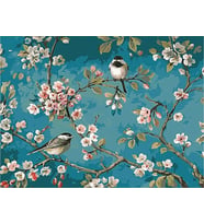 Badem Çiçekleri Sayılarla Boyama Seti 60x75 cm (Tuvale Gerili)