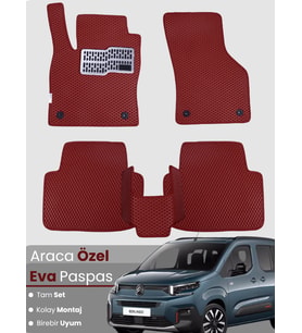 CİTROEN BERLİNGO (2024-2025) Uyumlu EVA Paspas Tam Set–Araca Özel,Su Geçirmez,Kolay Montaj
