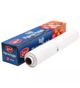 Roll-Up Beyaz Yağlı Fırın Tepsi Pişirme Kızartma Kağıdı - 37 Cm. x 50 Metre - 1 Adet