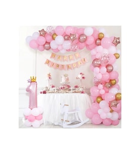 1. Doğum Günü Süslemeleri, Pembe Balon Kemer Kiti