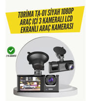 TA-01 3 Kameralı 1080P Araç Kamerası Siyah