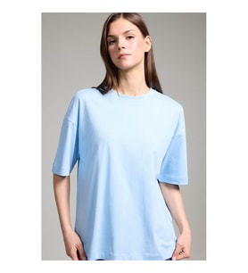 Defacto 26Y801003239 Mavi Kadın T-Shirt C0099AX/BE409