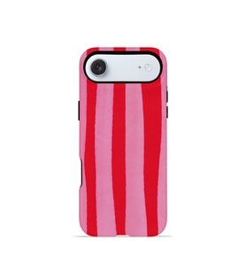 iPhone 17 Air Vorian Çift Katmanlı MagSafe Kılıf Raspberry Bold Stripe