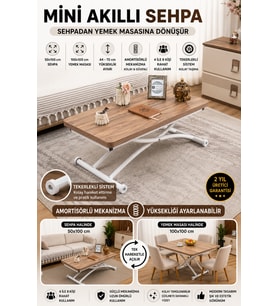 Üst Tabla Mdf Urartu Oval Köşe Alt Ayak Beyaz Dışa Kıvrım