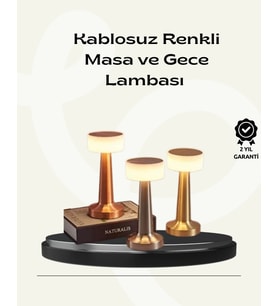 Modern Usb'li Kablosuz Masa Lambası – Minimalist Tasarım, 3 Farklı Parlaklık
