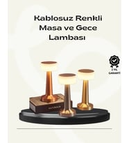Modern Usb'li Kablosuz Masa Lambası – Minimalist Tasarım, 3 Farklı Parlaklık