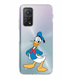 Xiaomi Mi 10T  Kamera Korumalı Kapak Donald Duck Tasarımlı Şeffaf  Kılıf
