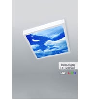1x1-tekli-tavana Yapışık Led Panel-54w-sıva Üstü-kolay Montaj-bulutlu Ay- Led