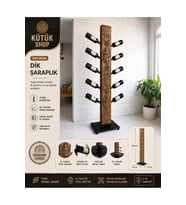Ahşap oyma dikey stant işaraplık