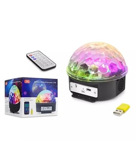 Subzero GT200 LED Işıklı Sihirli Küre Lamba  Bluetooth Müzik Çalar & Uzaktan Kumandalı Gece Lambası