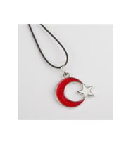 Kırmızı Ayyıldız Kolye (Siyah)