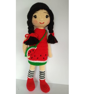 Karpuz Bebek Amigurumi Organik Oyuncak