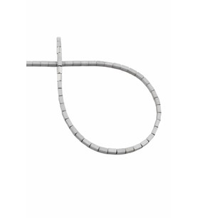 Hematit Doğal Taş Mat Açık Gri Dikdörtgen Kesim 2x4mm Dizi [AA]