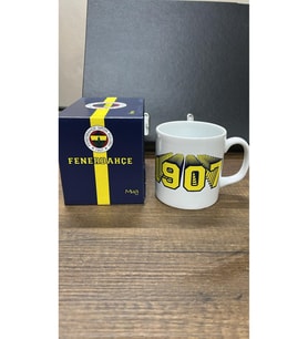 Fenerbahçe Lisanslı Taraftar Seramik Kupa Sarı Lacivert