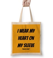 Princess Diana Quotes Art Gift UK Vintage Retro Style Bez Çanta Uzun Saplı