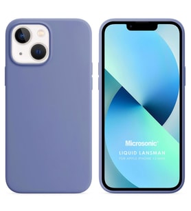 Microsonic Apple iPhone 13 Mini Kılıf Liquid Lansman Silikon Lavanta Grisi