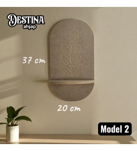 Destina Ahşap Boyanabilir Raf