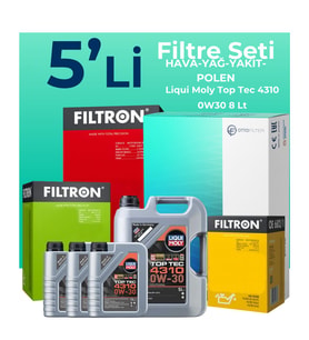 Filtron Citroen Jumpy 2.0 Dizel Filtre Bakım Seti Liqui Moly Motor Yağlı (2017-2024) 5 Li