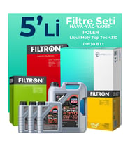 Filtron Citroen Jumpy 2.0 Dizel Filtre Bakım Seti Liqui Moly Motor Yağlı (2017-2024) 5 Li