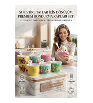 Sevimli Ayıcık Kaşıklı 8'li Dondurma Kasesi Seti - Parti, Atıştırmalık ve Mama Kabı 723094