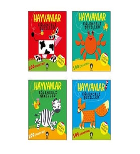 Hayvanlar Eğlenceli Şekiller (4 Kitaplık Set)