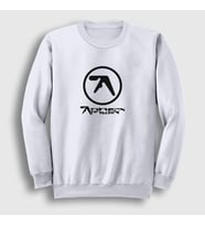 Presmono Unisex Beyaz Logo Aphex Twin Sweatshirt 438822tt (Beyaz)