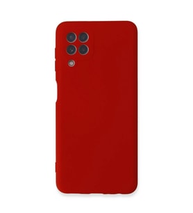 Samsung Galaxy A22 Kılıf Nano içi Kadife Silikon - Kırmızı