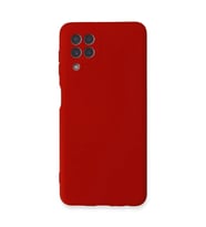Samsung Galaxy A22 Kılıf Nano içi Kadife Silikon - Kırmızı